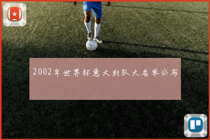 2002年世界杯意大利队大名单公布